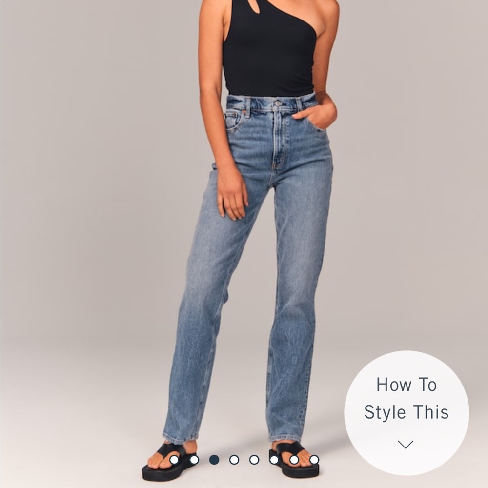 Abercrombie & Fitch 90s Ultra High Rise Straight Jeans